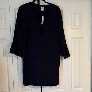Chicos Navy Lightweight Coat /Jacket Chicos Size 1 (8-10) NWT
